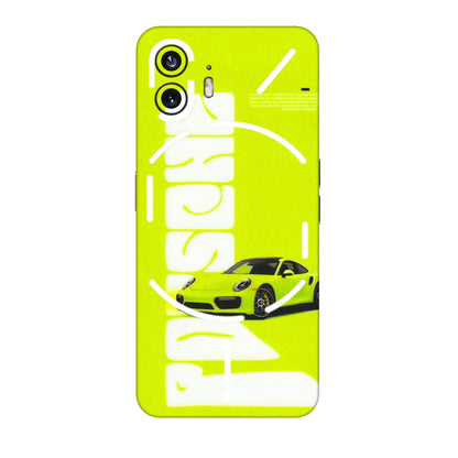 Nothing Phone Skins (All Models) - Lime Green Porche - 3D Embossed Finish (L-30) Nothing Phone 2