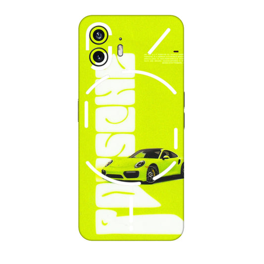 Nothing Phone Skins (All Models) - Lime Green Porche - 3D Embossed Finish (L-30) Nothing Phone 2