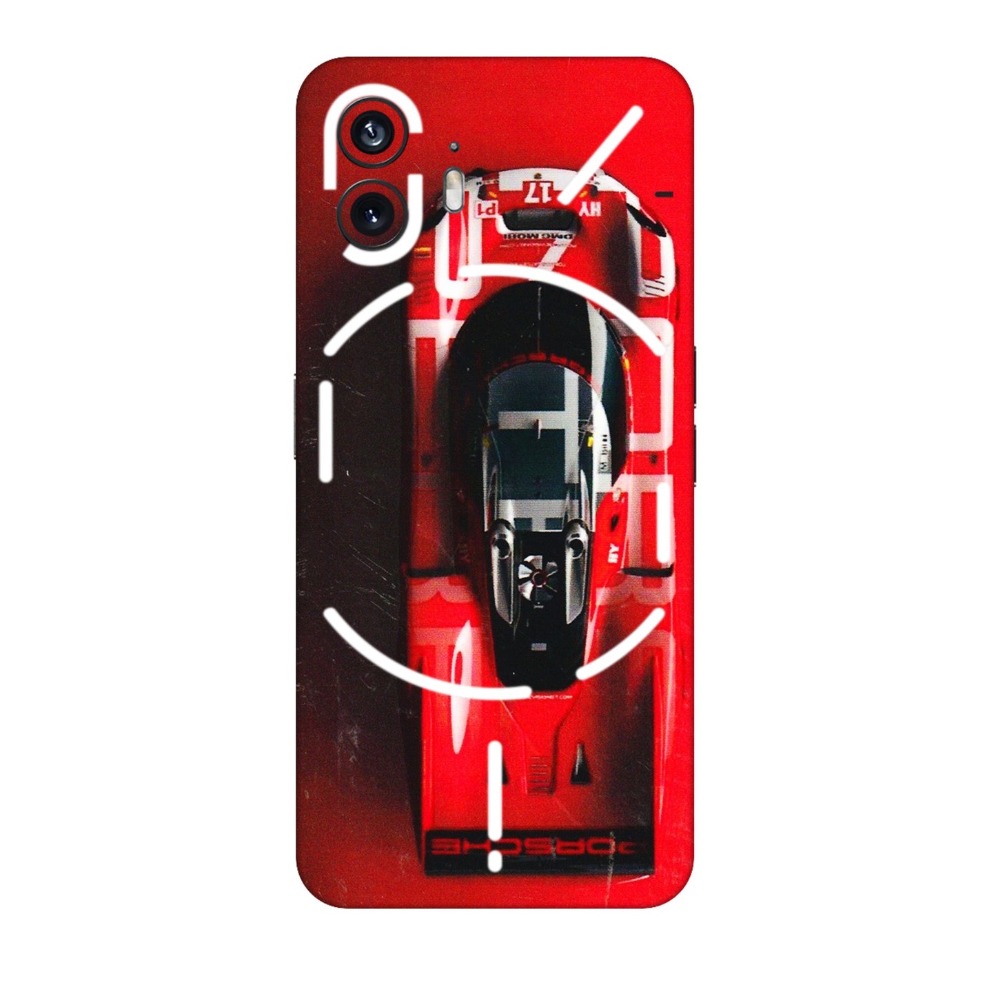 Nothing Phone Skins (All Models) - Red Porsche Car Logo - 3D Embossed Finish (L-315) Nothing Phone 2
