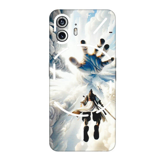Nothing Phone Skins (All Models) - Big Hand With Monkey King - 3D Embossed Finish (L-323) Nothing Phone 2