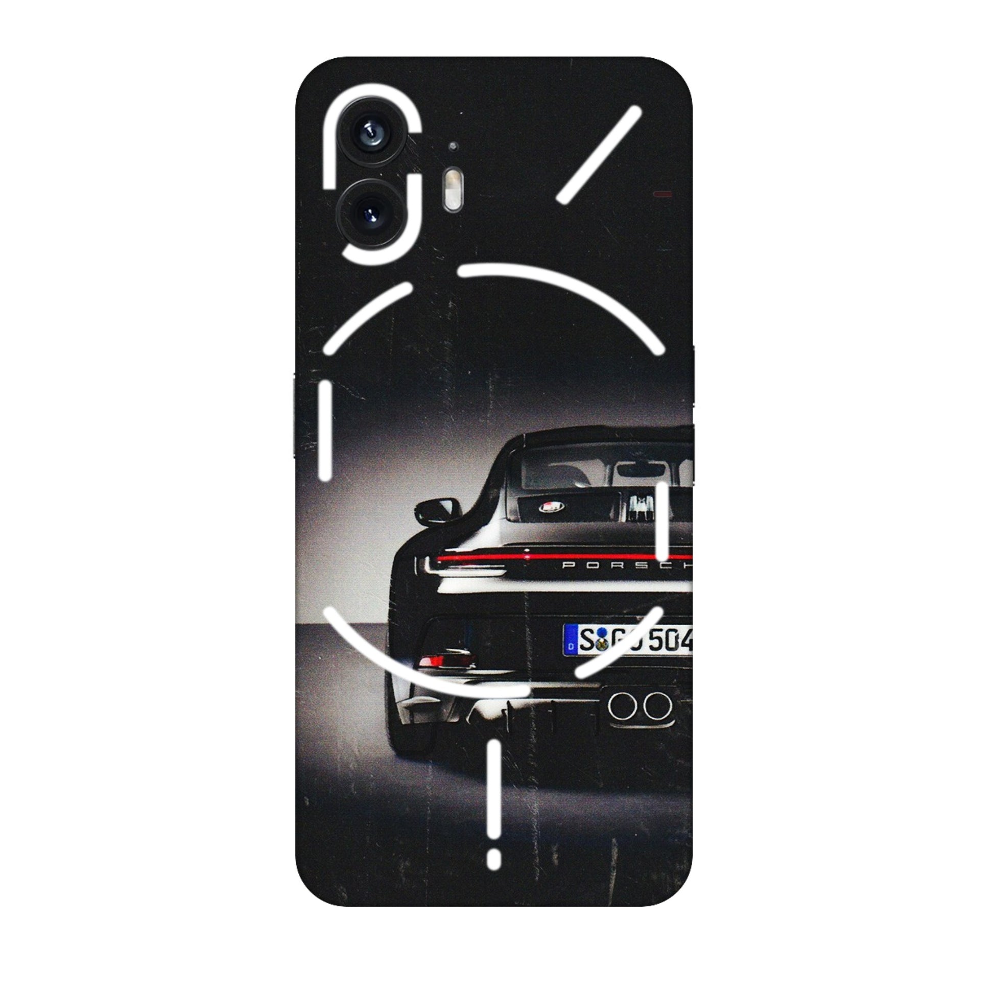 Nothing Phone Skins (All Models) - New Black Porsche GT3 - 3D Embossed Finish (L-327) Nothing Phone 2