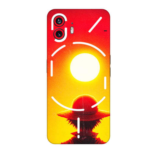 Nothing Phone Skins (All Models) - Cool Sunset With Monkey D.Luffy Anime - 3D Embossed Finish (L-329) Nothing Phone 2