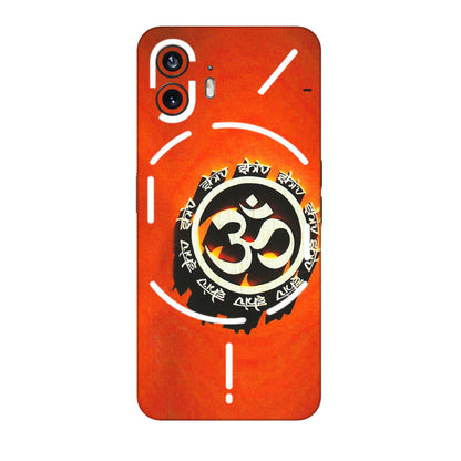 Nothing Phone Skins (All Models) - Aum Shiv Orange - 3D Embossed Finish (L-32) Nothing Phone 2