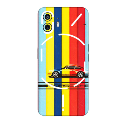 Nothing Phone Skins (All Models) - Multicolour Porche - 3D Embossed Finish (L-39) Nothing Phone 2