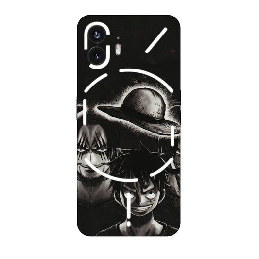 Nothing Phone Skins (All Models) - Black Luffy Hat - 3D Embossed Finish (L-57) Nothing Phone 2