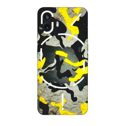 Nothing Phone Skins (All Models) - Yellow Camouflage - 3D Embossed Finish (L-61) Nothing Phone 2