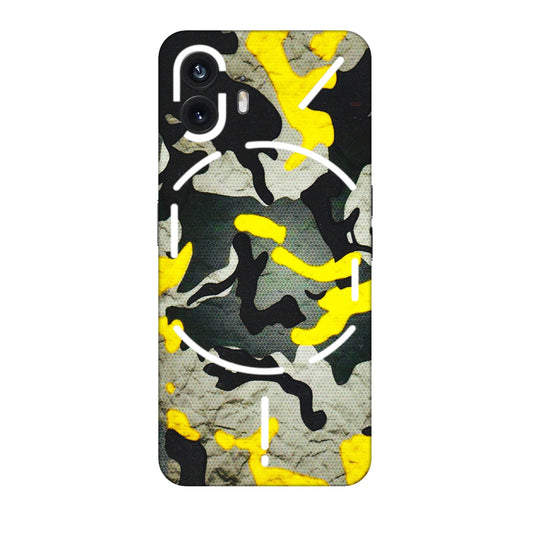Nothing Phone Skins (All Models) - Yellow Camouflage - 3D Embossed Finish (L-61) Nothing Phone 2