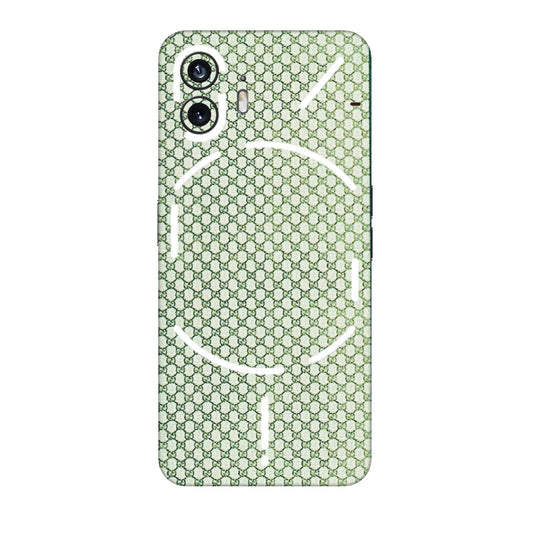 Nothing Phone Skins (All Models) - Gucci Fabric Pattern - 3D Embossed Finish (L-73) Nothing Phone 2