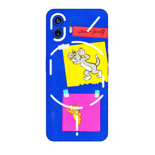 Nothing Phone Skins (All Models) - Tom N Jerry Sticky Notes - 3D Embossed Finish (L-88) Nothing Phone 2