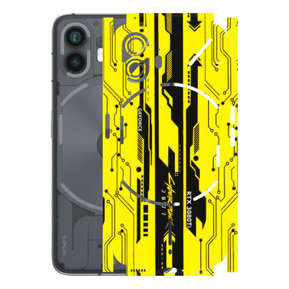 Nothing Phone Skins (All Models) - Yellow Cyberpunk - 3D Embossed Finish (L-93) Nothing Phone 2