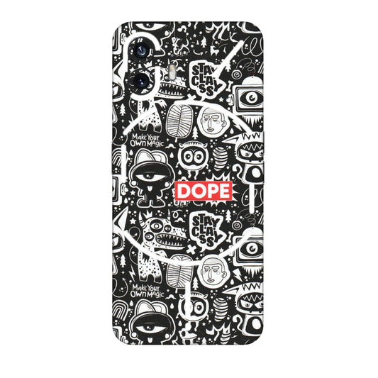 Nothing Phone Skins (All Models) - Dope Stay Classy Black Doodles - Matte Finish (M-126) Nothing Phone 2
