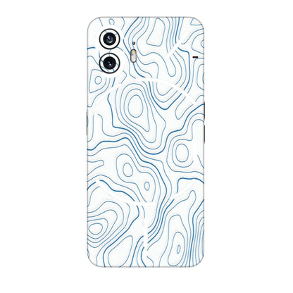 Nothing Phone Skins (All Models) - Blue And White Swirls - Matte Finish (M-139) Nothing Phone 2