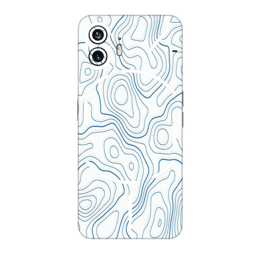 Nothing Phone Skins (All Models) - Blue And White Swirls - Matte Finish (M-139) Nothing Phone 2