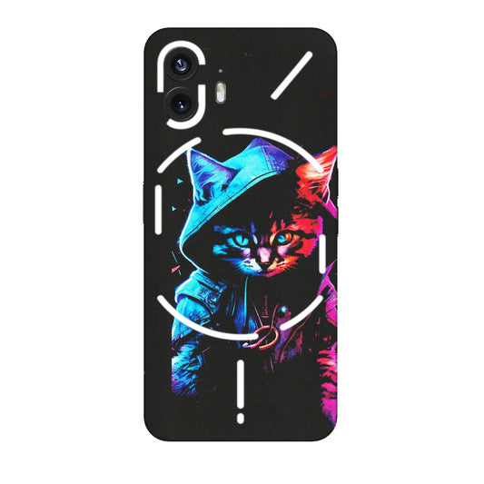 Nothing Phone Skins (All Models) - Cyberpunk Cat - Matte Finish (M-45) Nothing Phone 2
