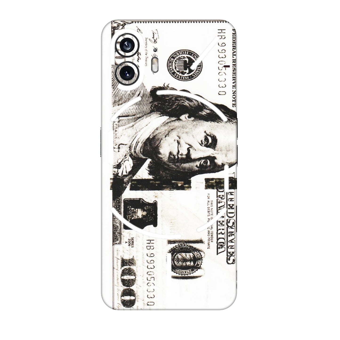 Nothing Phone Skins (All Models) - Tranzy Series 100 Dollar Currency - Transparent Finish (T-1) Nothing Phone 2