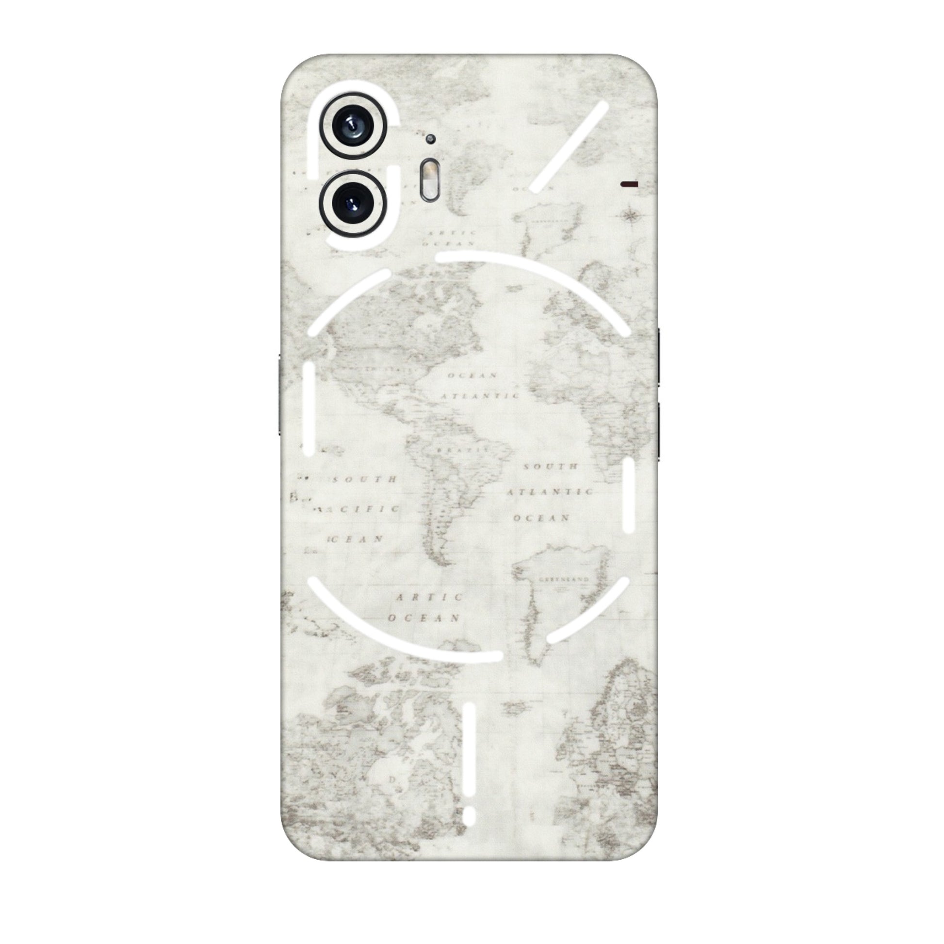 Nothing Phone Skins (All Models) - Tranzy Series World Travel Map - Transparent Finish (T-4) Nothing Phone 2