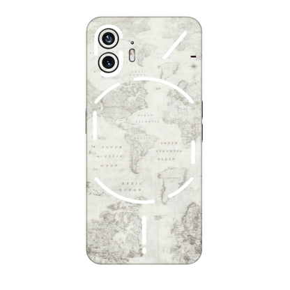 Nothing Phone Skins (All Models) - Tranzy Series World Travel Map - Transparent Finish (T-4) Nothing Phone 2