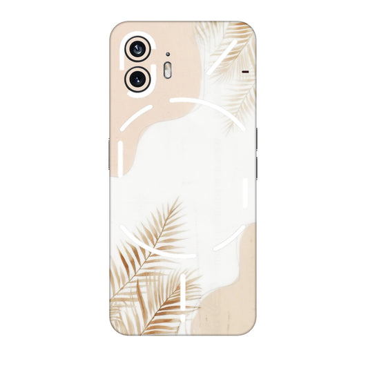 Nothing Phone Skins (All Models) - Tranzy Series Gold Petals Abstract - Transparent Finish (T-8) Nothing Phone 2