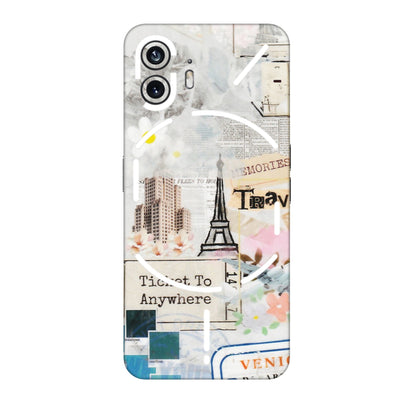 Nothing Phone Skins (All Models) - Tranzy Series Travel Memories - Transparent Finish (T-9) Nothing Phone 2