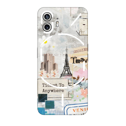 Nothing Phone Skins (All Models) - Tranzy Series Travel Memories - Transparent Finish (T-9) Nothing Phone 2