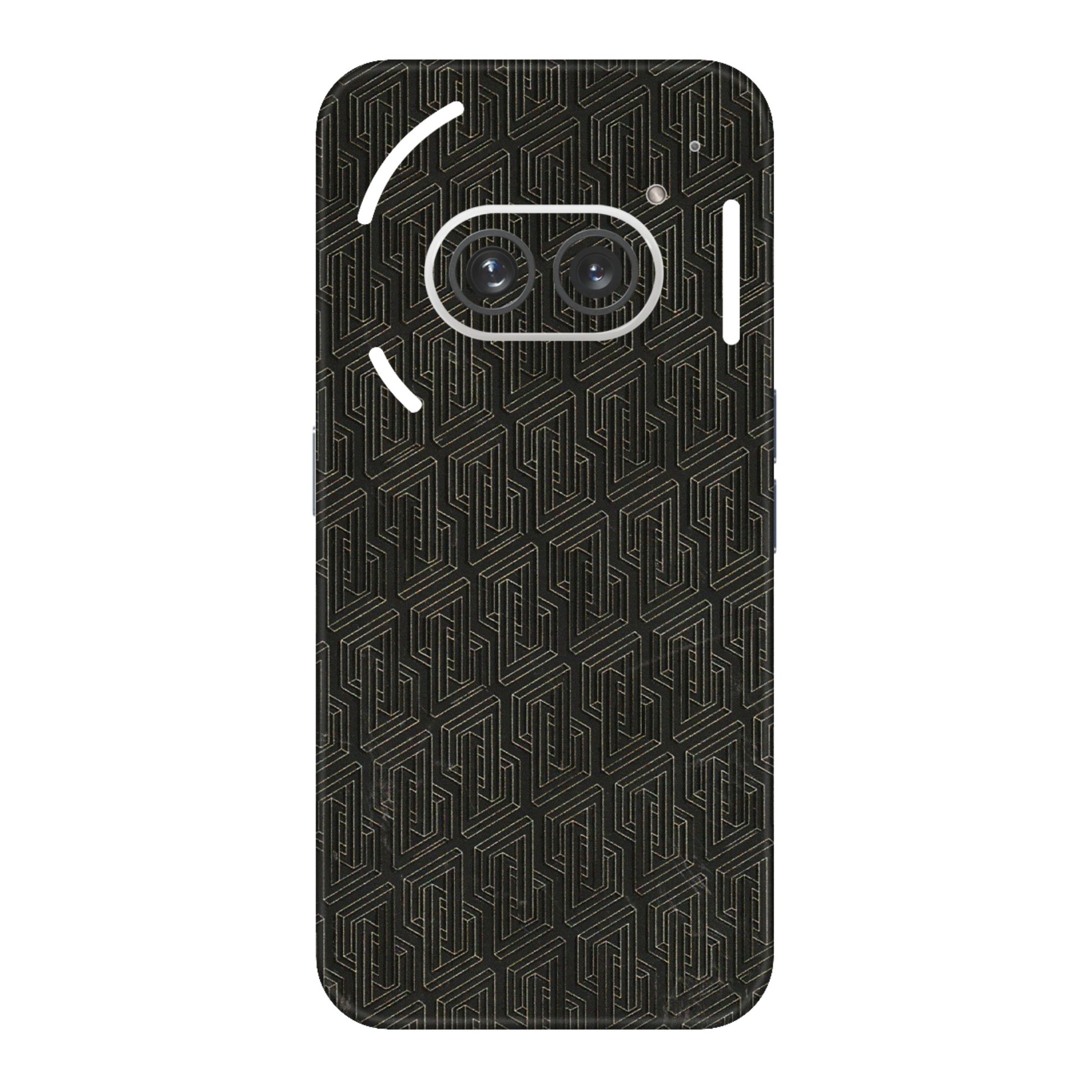 Nothing Phone Skins (All Models) - Black Abstract Pattern - 3D Embossed Finish (L-117) Nothing Phone 2A