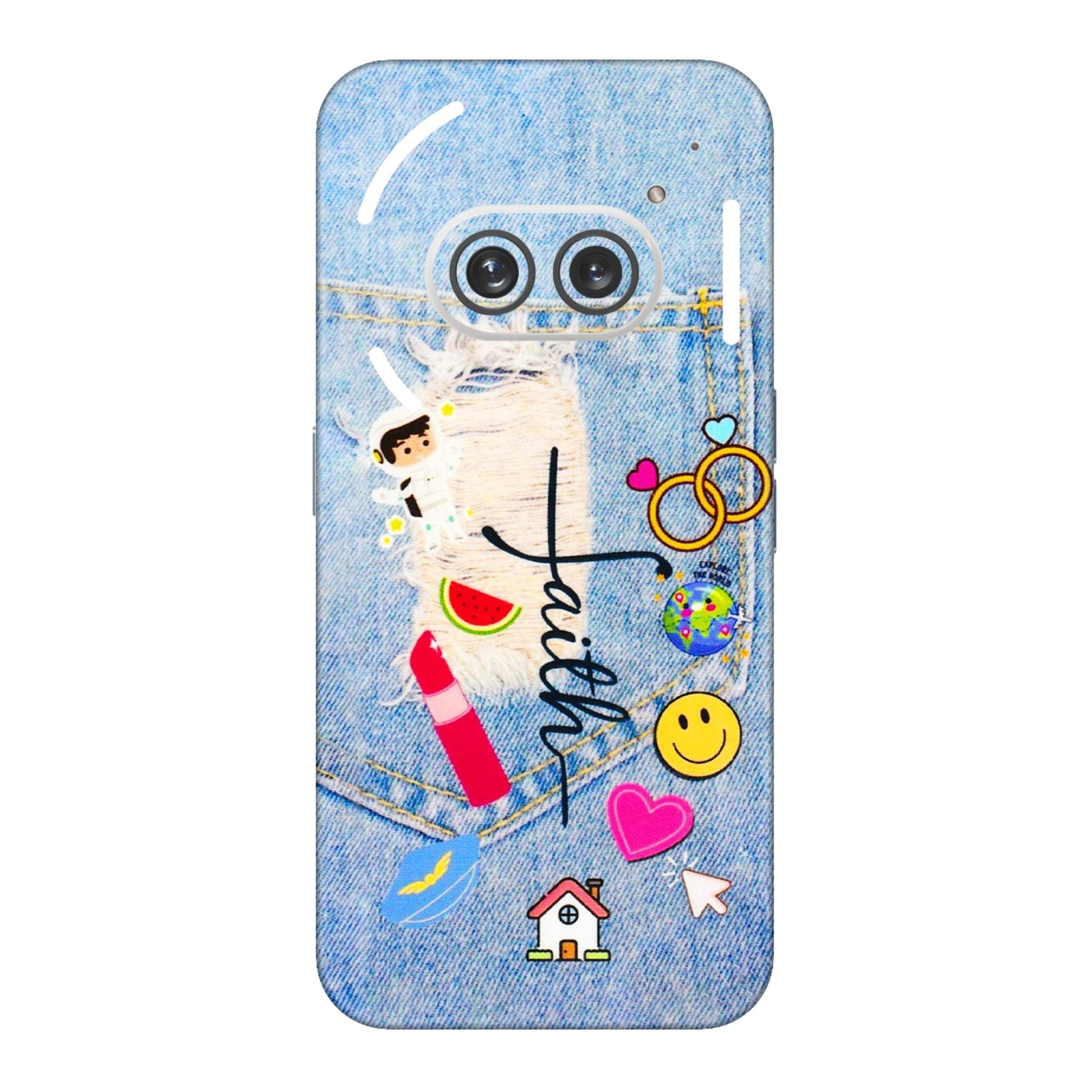 Nothing Phone Skins (All Models) - Denim Jeans Pocket - 3D Embossed Finish (L-134) Nothing Phone 2A