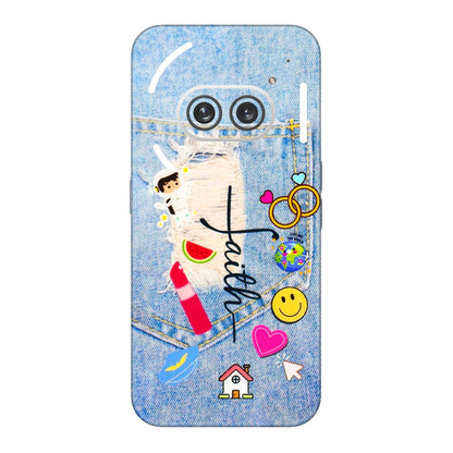 Nothing Phone Skins (All Models) - Denim Jeans Pocket - 3D Embossed Finish (L-134) Nothing Phone 2A