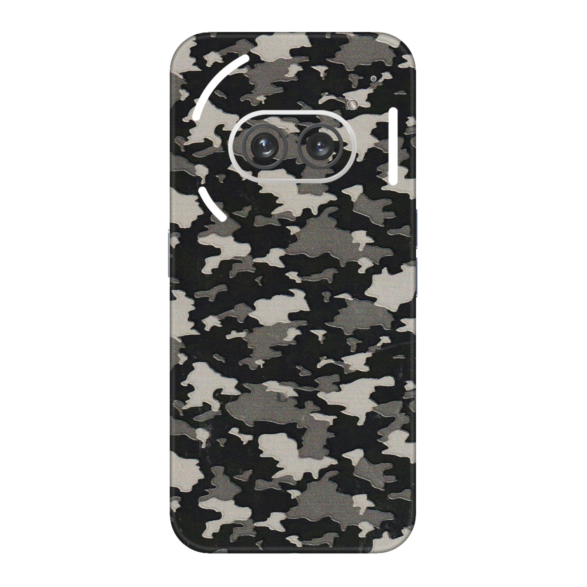 Nothing Phone Skins (All Models) - Black/Grey Camoflaunge - 3D Embossed Finish (L-142) Nothing Phone 2A