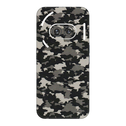 Nothing Phone Skins (All Models) - Black/Grey Camoflaunge - 3D Embossed Finish (L-142) Nothing Phone 2A