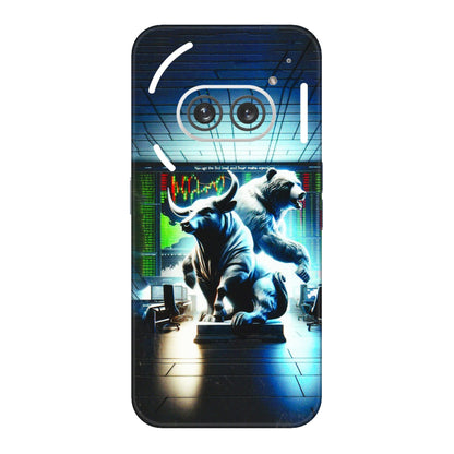 Nothing Phone Skins (All Models) - Stock Market Sensex Bear vs Bulls - 3D Embossed Finish (L-15) Nothing Phone 2A