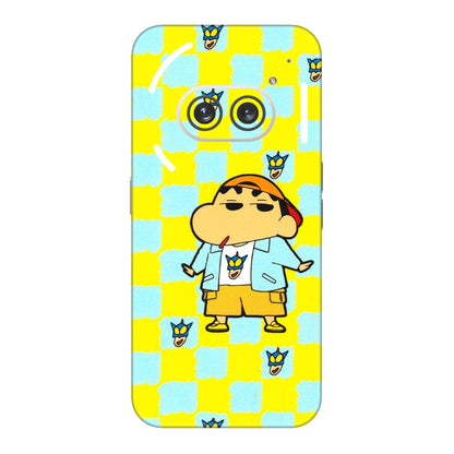 Nothing Phone Skins (All Models) - Yellow Blue Shinchan Cute - 3D Embossed Finish (L-221) Nothing Phone 2A