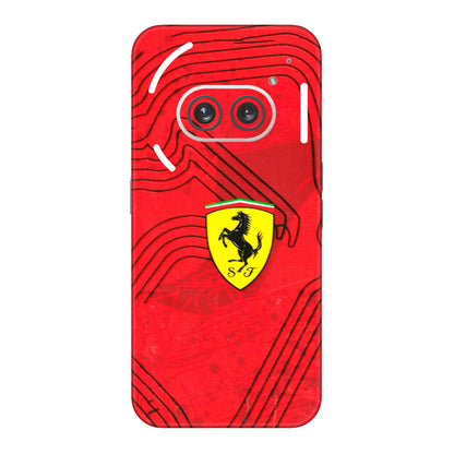 Nothing Phone Skins (All Models) - Red Ferrari Logo Stylish - 3D Embossed Finish (L-238) Nothing Phone 2A