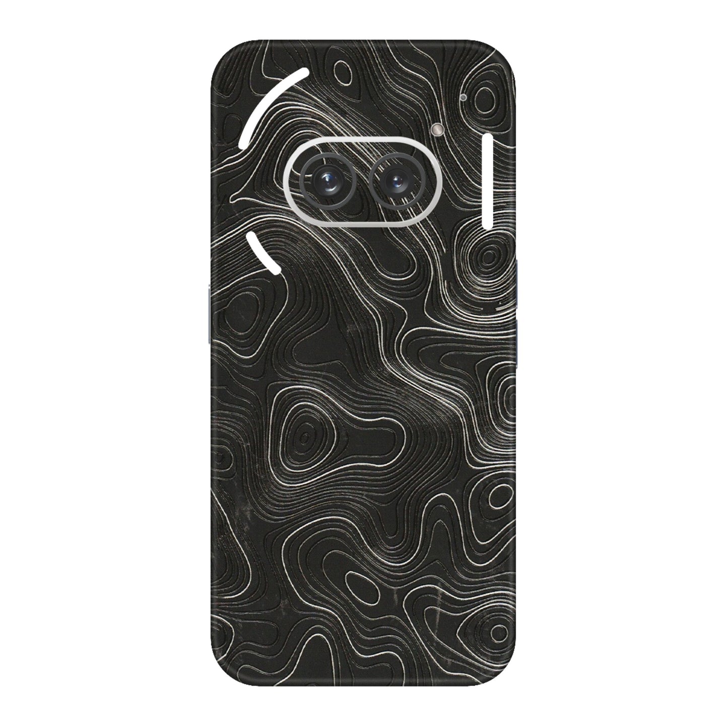 Nothing Phone Skins (All Models) - Abstract White Line Map  Latest - 3D Embossed Finish (L-269) Nothing Phone 2A