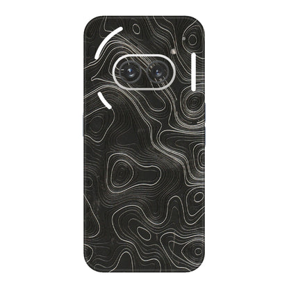 Nothing Phone Skins (All Models) - Abstract White Line Map  Latest - 3D Embossed Finish (L-269) Nothing Phone 2A