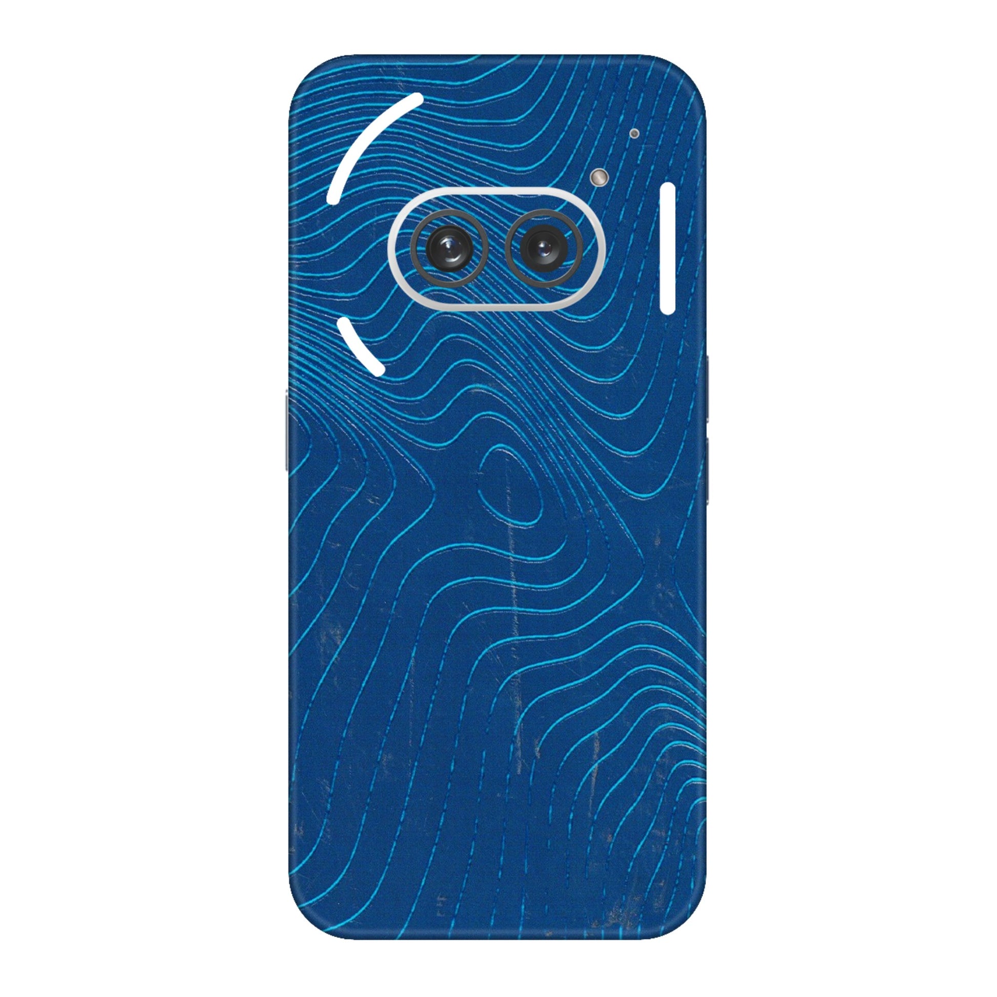Nothing Phone Skins (All Models) - Abstract Blue Line Map  Latest - 3D Embossed Finish (L-272) Nothing Phone 2A