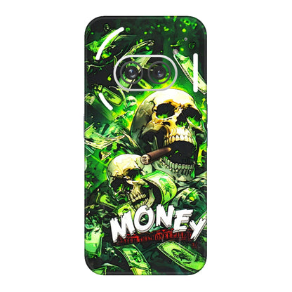 Nothing Phone Skins (All Models) - Skull Money - 3D Embossed Finish (L-303) Nothing Phone 2A