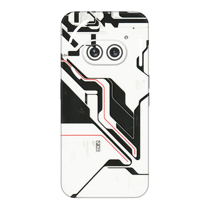 Nothing Phone Skins (All Models) - White Techy Logo - 3D Embossed Finish (L-312) Nothing Phone 2A