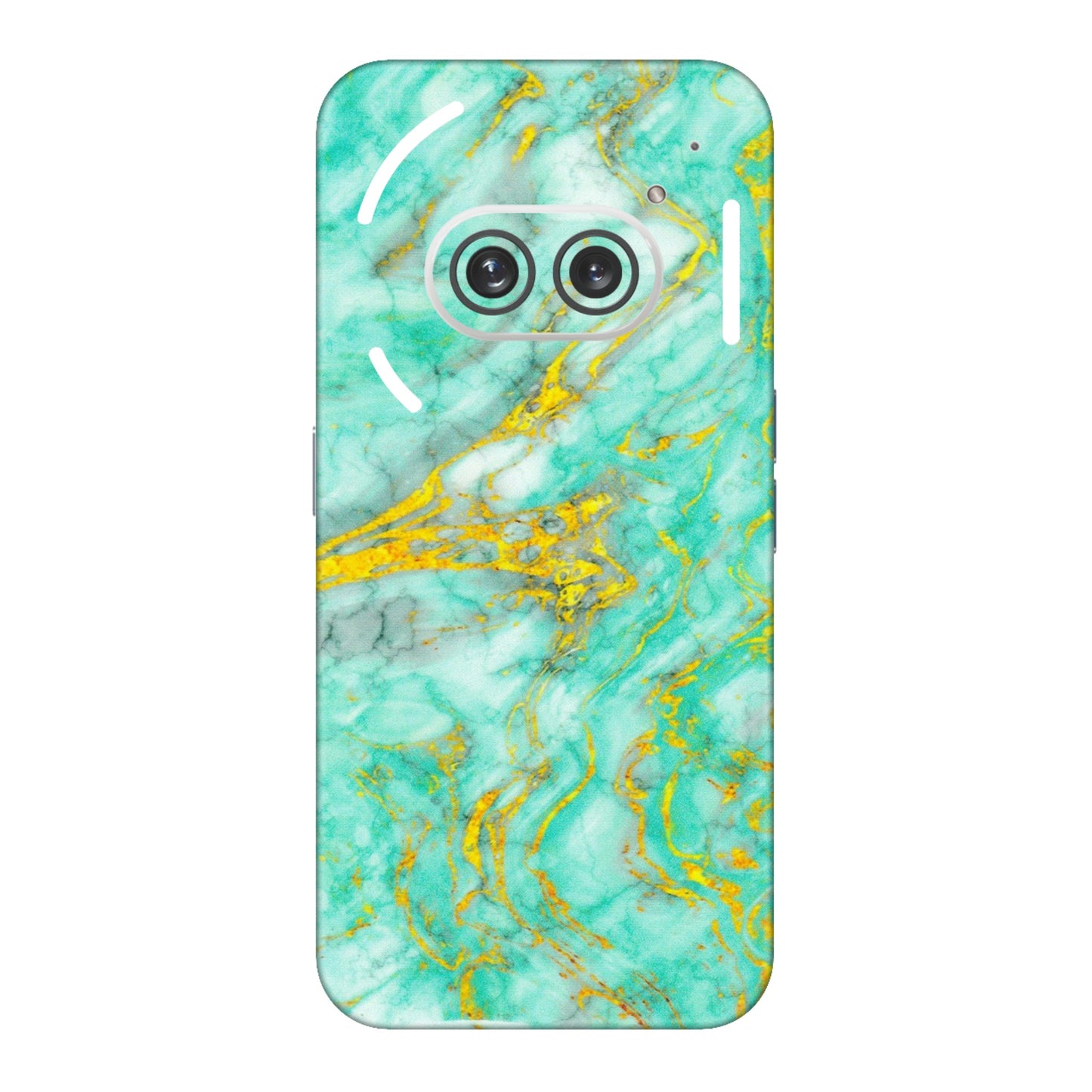 Nothing Phone Skins (All Models) - Green And Gold Marble Feel - Matte Finish (M-16) Nothing Phone 2A