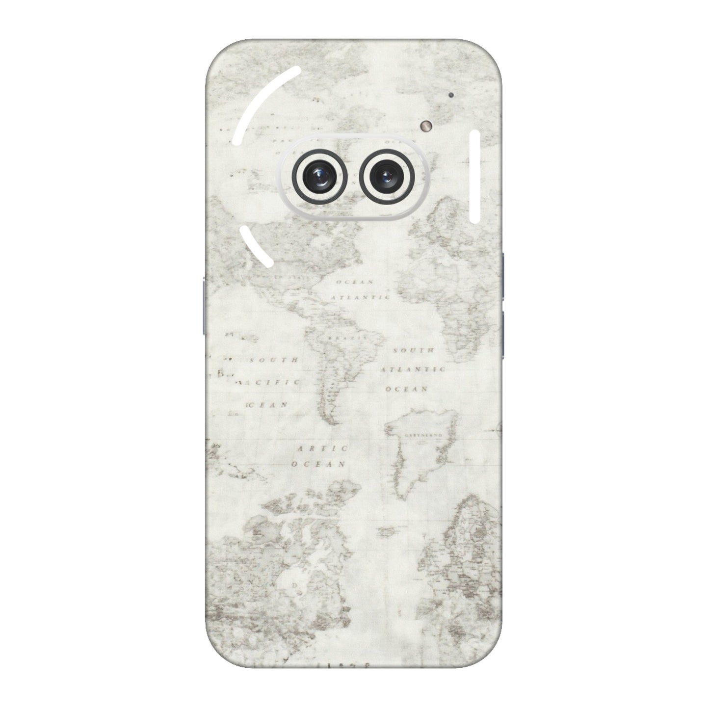 Nothing Phone Skins (All Models) - Tranzy Series World Travel Map - Transparent Finish (T-4) Nothing Phone 2A