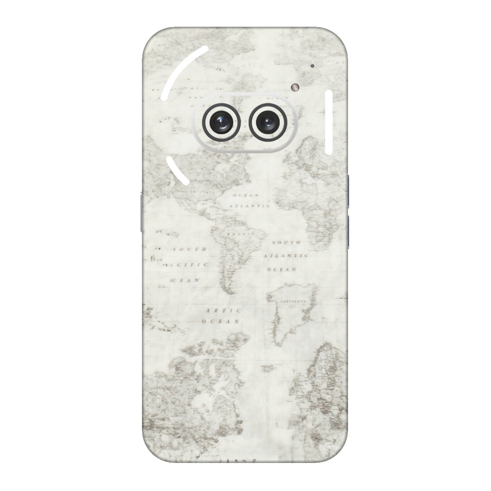 Nothing Phone Skins (All Models) - Tranzy Series World Travel Map - Transparent Finish (T-4) Nothing Phone 2A