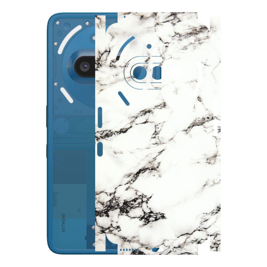 Nothing Phone Skins (All Models) - Black and White Marble Texture - 3D Embossed Finish (L-124) Nothing Phone 3A