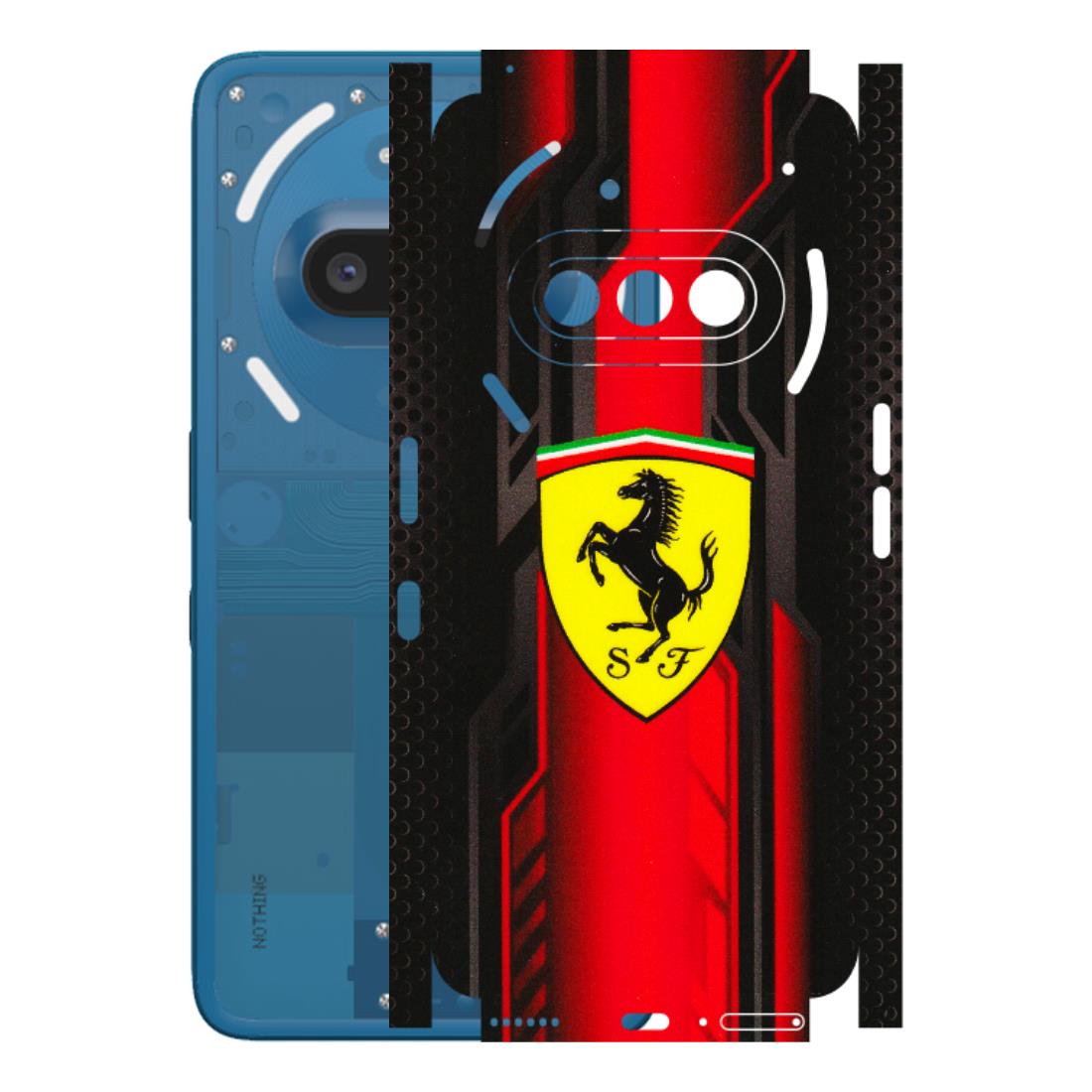 Nothing Phone Skins (All Models) - Black Ferrari Logo - 3D Embossed Finish (L-253) Nothing Phone 3A