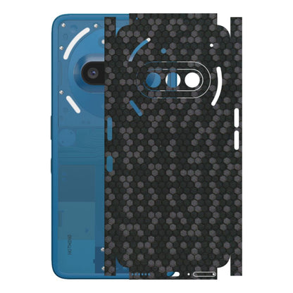 Nothing Phone Skins (All Models) - Black Grey Honeycomb Sober - 3D Embossed Finish (L-85) Nothing Phone 3A