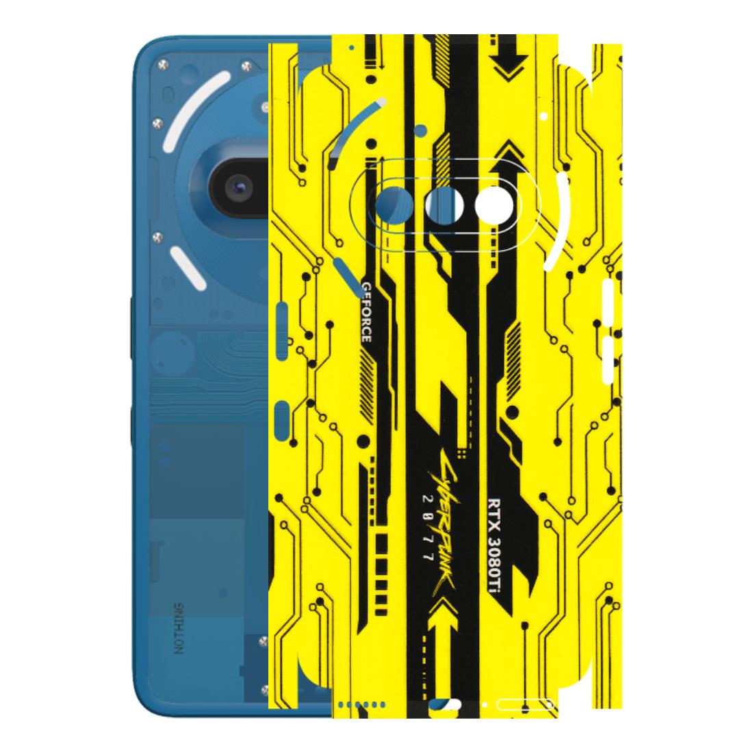 Nothing Phone Skins (All Models) - Yellow Cyberpunk - 3D Embossed Finish (L-93) Nothing Phone 3A
