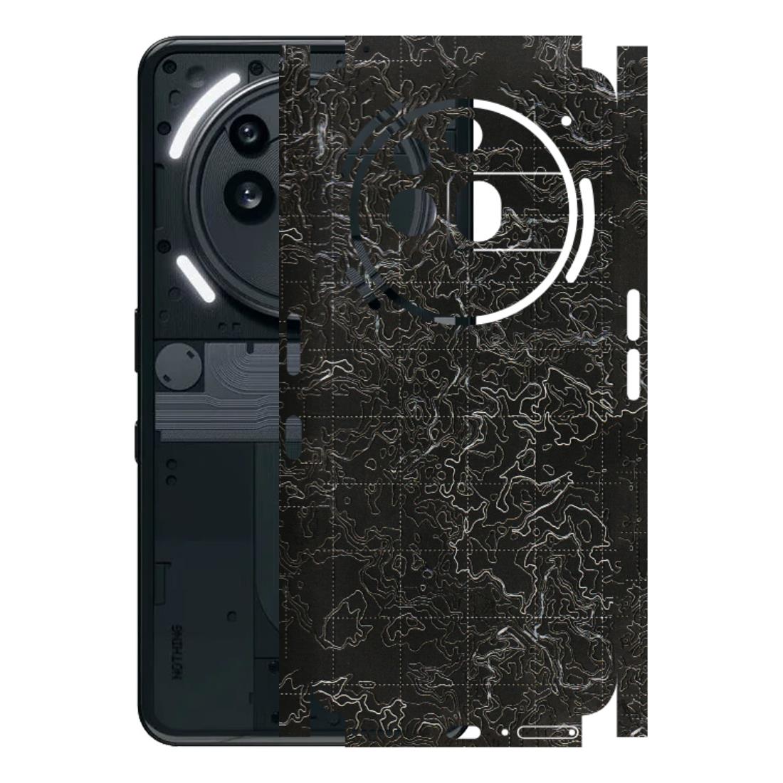 Nothing Phone Skins (All Models) - Black map - 3D Embossed Finish (L-201) Nothing Phone 3A Pro