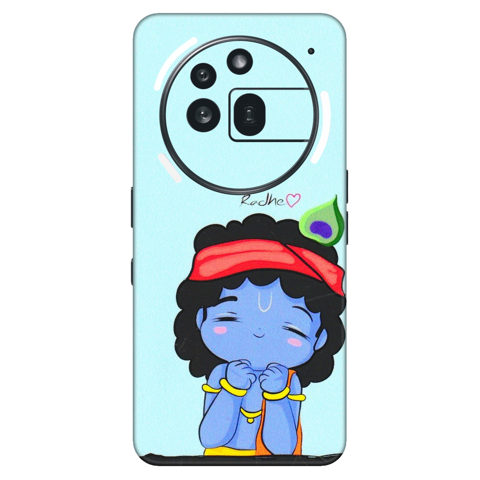 Nothing Phone Skins (All Models) - Radhe Radhe Cute Toon - 3D Embossed Finish (L-05) Nothing Phone 3A Pro