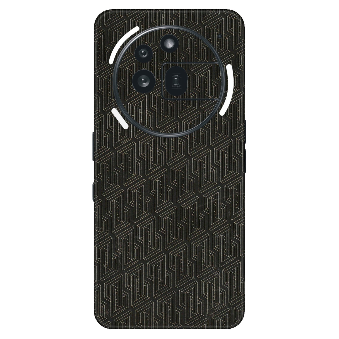Nothing Phone Skins (All Models) - Black Abstract Pattern - 3D Embossed Finish (L-117) Nothing Phone 3A Pro