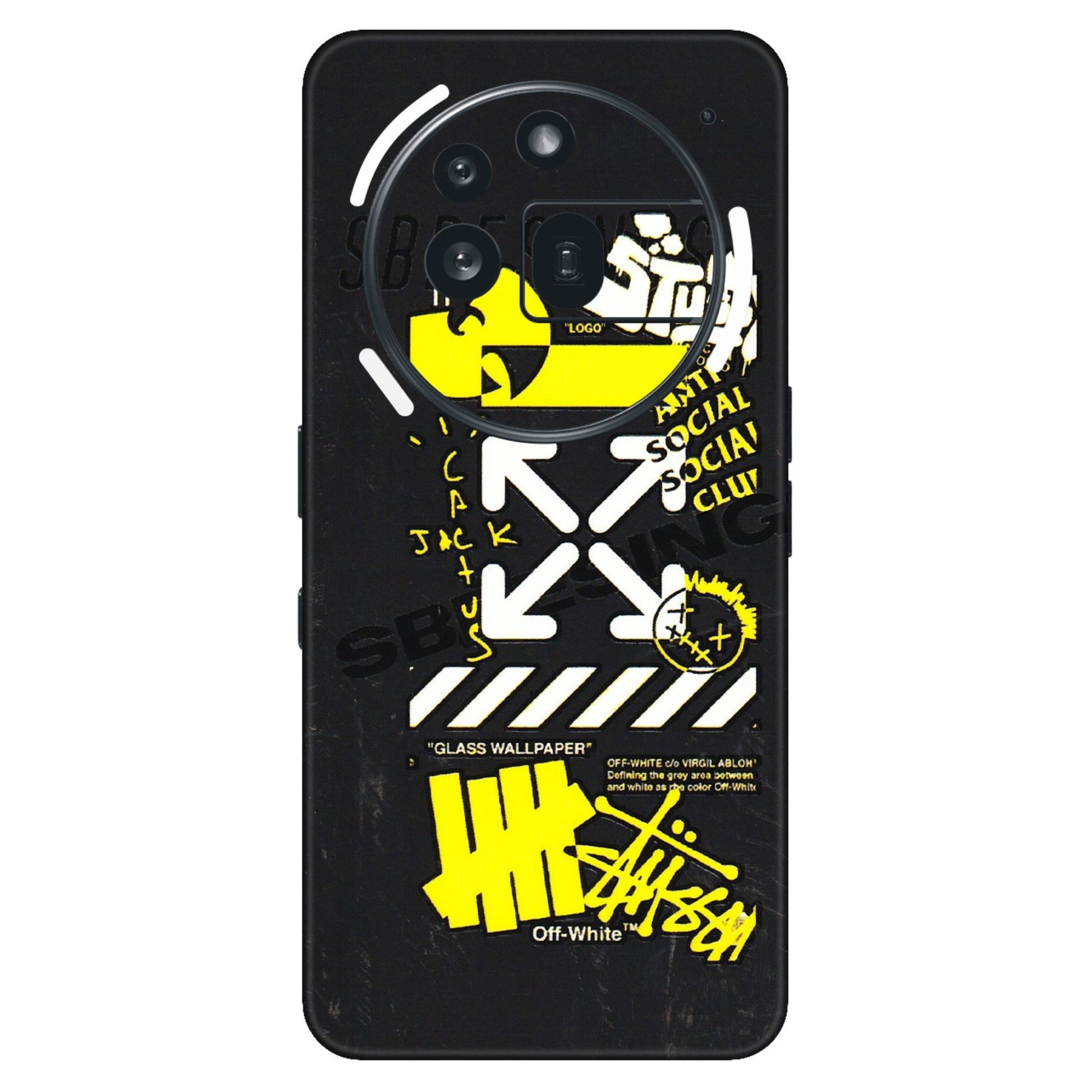 Nothing Phone Skins (All Models) - Anti Social Graffiti - 3D Embossed Finish (L-198) Nothing Phone 3A Pro