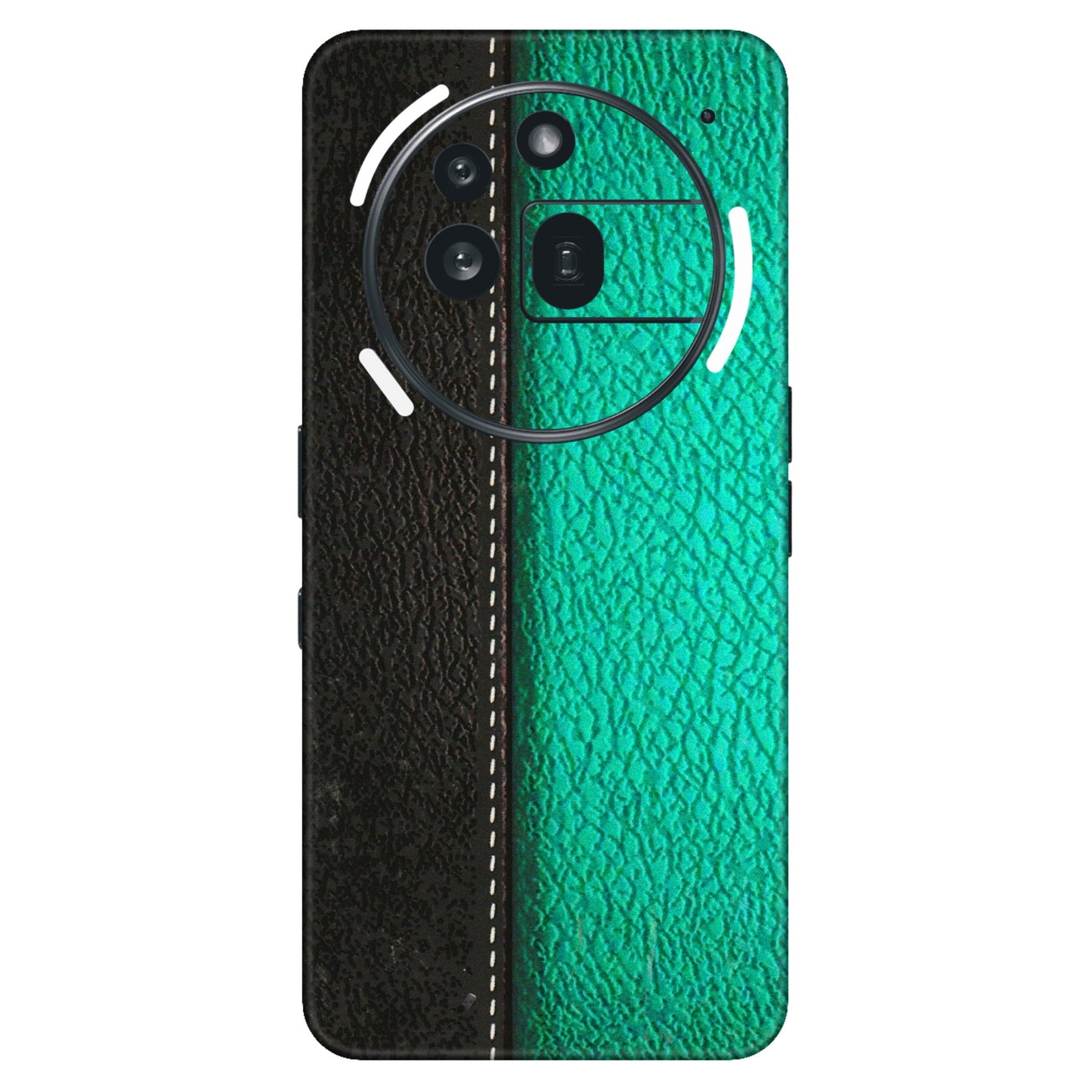 Nothing Phone Skins (All Models) - Black Green Dual  Leather Stich - 3D Embossed Finish (L-233) Nothing Phone 3A Pro