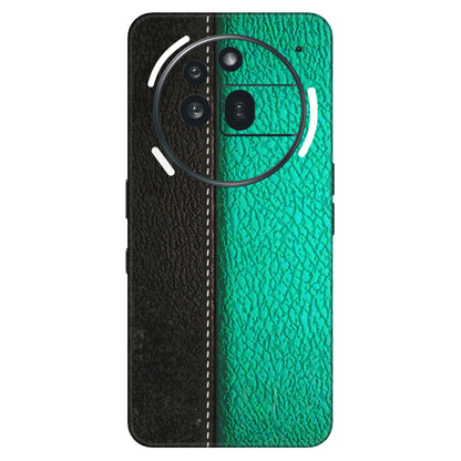 Nothing Phone Skins (All Models) - Black Green Dual  Leather Stich - 3D Embossed Finish (L-233) Nothing Phone 3A Pro